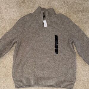 Banana Republic Men's Taupe Zip-Up Sweater